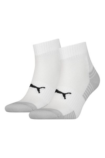 Puma , Set of short unisex socks with logo - 2 pairs, White, 43-46