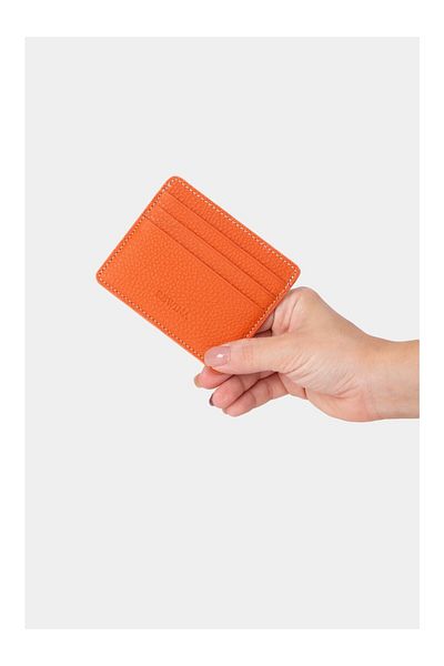 Lysande 100% Genuine Leather Unisex Card Holder Black 6 Card Slots Minimal Card Holder Wallet Slim Stylish Design