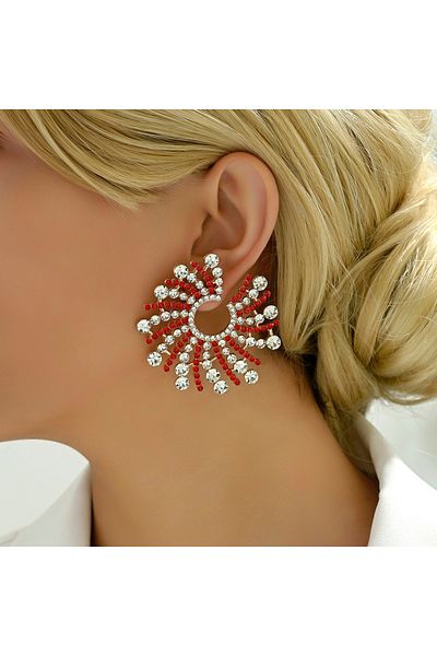 SIC MODA Elegant Earrings with Crystals, Sic Moda 6070