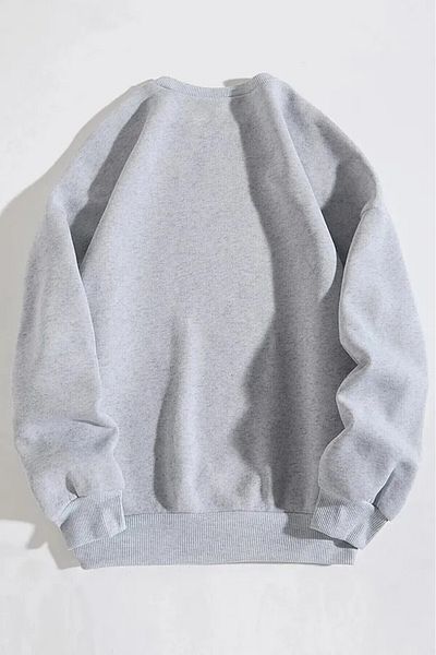 Elvino Shark Printed Women'S/Men's Unisex Oversize Hooded and Crew Neck 3-Thread Sweatshirt