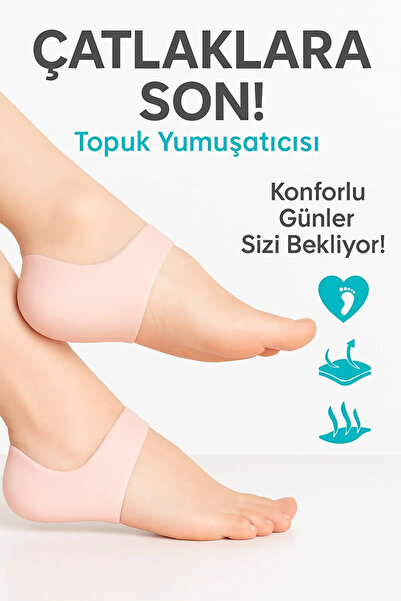 poswicon Silikon Topuk Gömlek Gömleği Bandaj Ortopedik Ayak Destek Çorabı Dik...