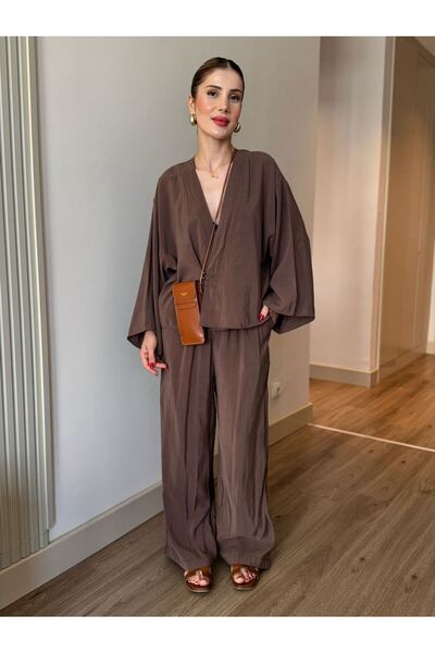 YK FASHION V Yaka Kimono Takım