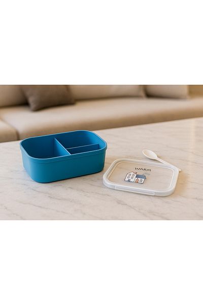 AREEN لانش بوكس مقسم بثلاث اقسام بمقاسات مناسبة للوجبات، مضاد للتسرب خالي من BPA