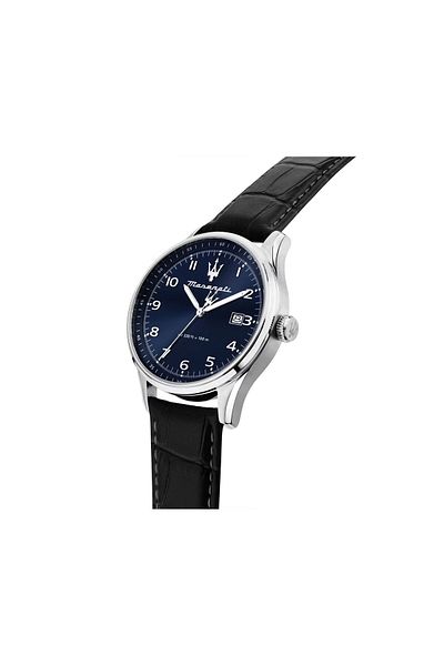 Maserati R8851124003 Sorpaso stříbrný tón s modro-tmavomodrým ciferníkem