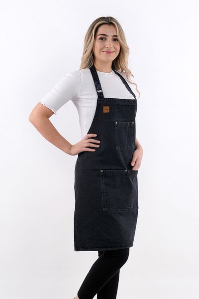 sevilya Denim Kitchen Apron with Adjustable Straps