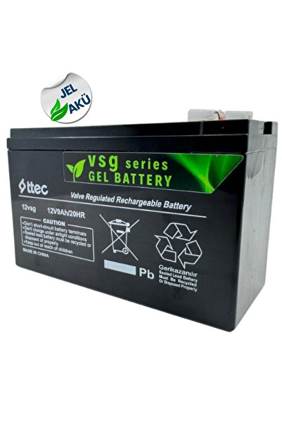EnerjiStar 12 Volt 9a Akü -12v 9 Ah Bakımsız Jel Akü - 12v 9ah 12v9ah 12 Volt 9 Amper Akü Ups Kesintisiz Güç