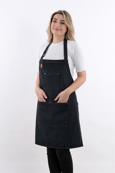 sevilya Denim Kitchen Apron with Adjustable Straps
