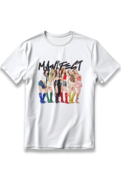 EZG Business تي شيرت أبيض مطبوع للجنسين من Manifest Group مصنوع من نسيج قطني ...