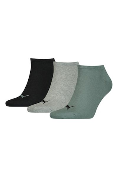 Puma , Set de șosete unisex până la gleznă - 3 perechi, Negru, Gri, Albastru petrol, 39-42