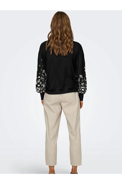 ONLY Onlbrooke L/S O-Neck Flower Swt Noos Women's Sleeves Floral Pattern Sweat