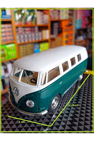 OYUNCAKSAHİLİ Volkswagen Çekbırak 1962 Model Lisans Minibüs Vosvos Bus Klasik Koleksiyon Microbüs Yeşil