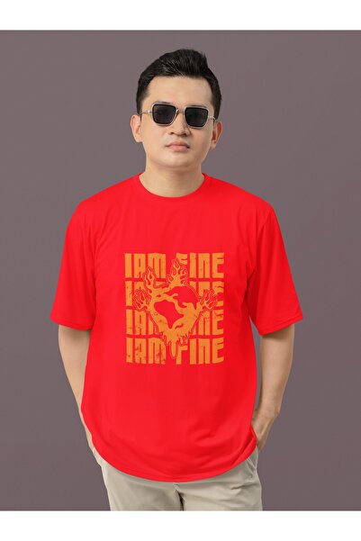 ArtYus TRIOCĂ CU MÂNĂ SCURTĂ CU GÂRĂ ROTUNDĂ IMPRIMATĂ I AM FINE PENTRU BĂRBA...