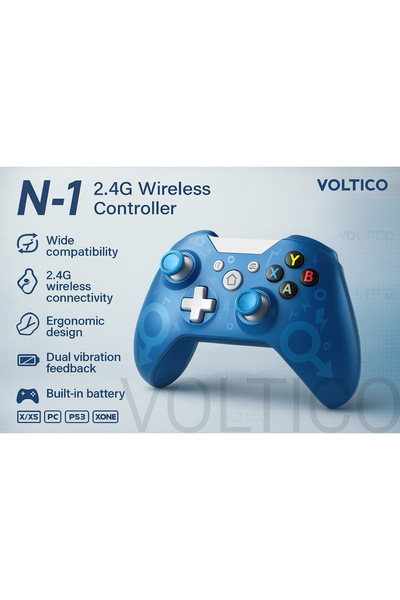 Voltico N-1 2.4G Kablosuz Gamepad – XONE / PS3 / PC / XSX Uyumlu