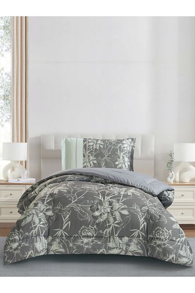 Donetella 2-Piece Digital Print Comforter Set – Twin Size 170x230 cm, Soft Microfiber Bedding Set.