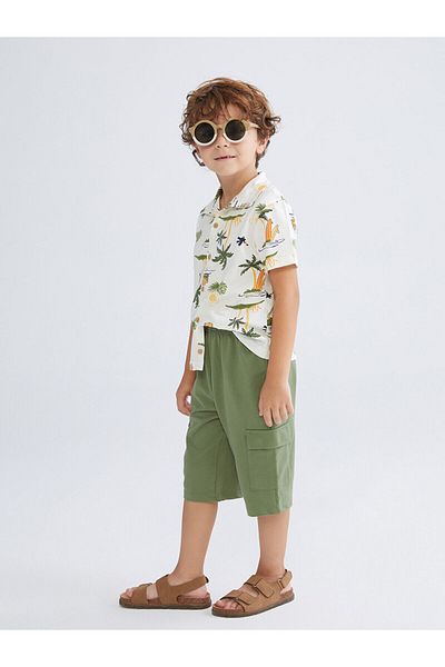 LC Waikiki Printed Boys' Shirt and Shorts 2 Pack