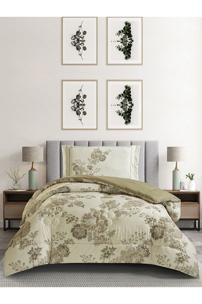 Donetella 2-Piece Digital Print Comforter Set – Twin Size 170x230 cm, Soft Microfiber Bedding Set.