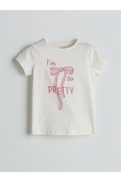LC Waikiki Baby Girl T-Shirt and Shorts with Ribbon Detail 2-Piece