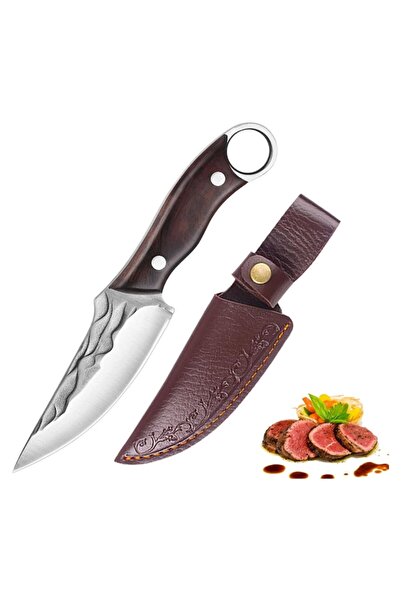 OEM Cuțit de exterior, 21 cm, forjat manual, oțel cu conținut ridicat de carb...