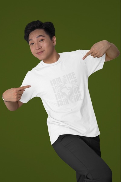 ArtYus ΑΝΔΡΙΚΟ/ΓΥΝΑΙΚΕΙΟ T-SHIRT I AM FINE-2 ΜΕ ΤΥΠΟΥΜΕΝΟ ΣΤΡΟΓΓΥΛΟ ΛΟΥΡΙΚΟ Σ...