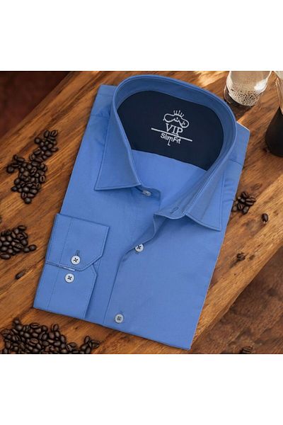 GÖMLEK GALERİSİ Slim Fit Slim Fit Plain Long Sleeve Men's Shirt