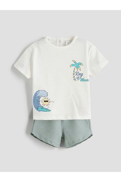LC Waikiki Printed Baby Boy T-Shirt and Shorts 2-Pack