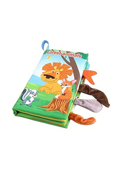 sallma Carte stimulare senzoriala si vizuala pentru bebelusi, cu animalute co...