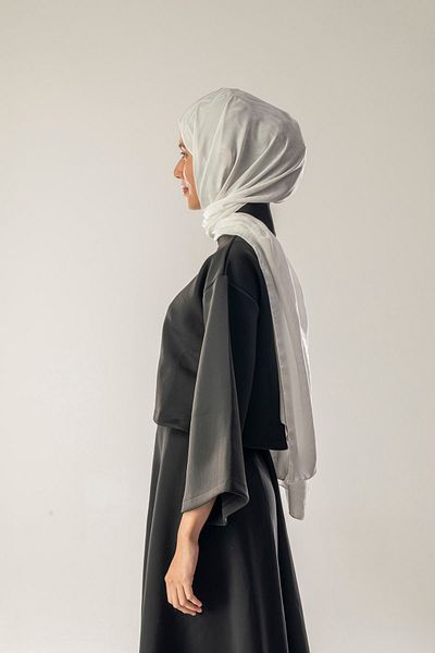 FLEUR SOİE White Zebra Pattern Jacquard Shal