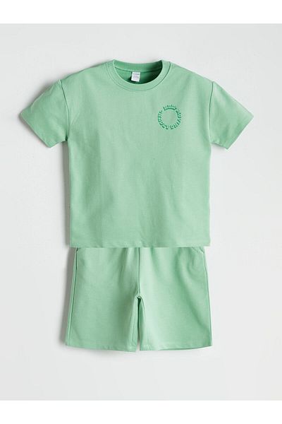 LC Waikiki Printed Boys' T-Shirt and Shorts 2-Pack