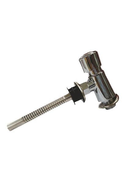 flores Urinal Faucet with Timer, Glossy Chrome