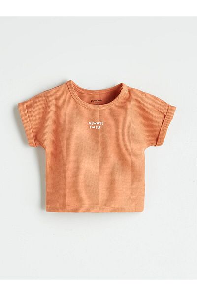 LC Waikiki Crew Neck Printed Baby Boy T-Shirt and Shorts 2-Piece
