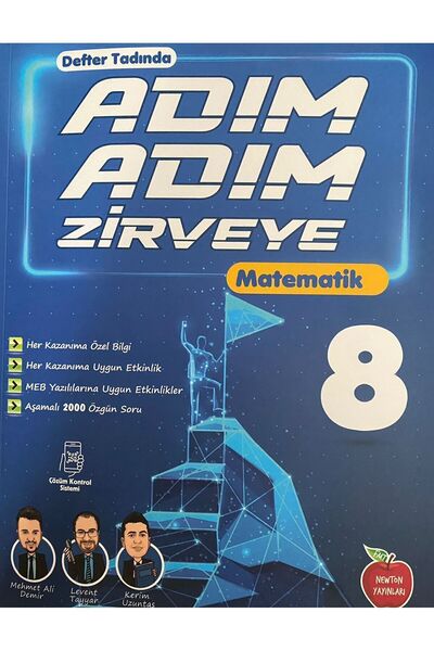 Newton Yayınları 2024 Adım Adım Zirveye 8.sınıf Matematik Yeni Nesil Defter T...