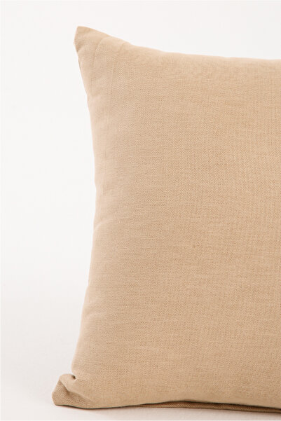 Aguila Home Cream Cotton Linen Single Throw Pillow Cover, Modern Home Decor, Decorative Throw Pillow