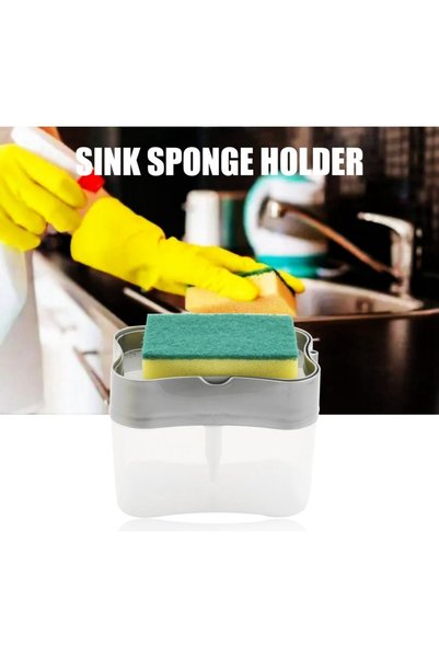 tafce Dozator de detergent Lichid pentru bucătărie Dozator de detergent pentru vase cu burete