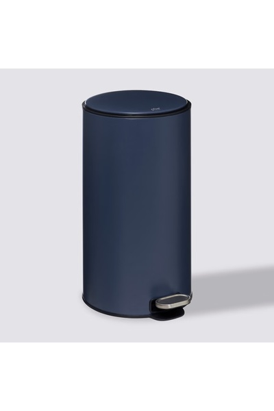 5FIVE Delta pedal bin, metallic, navy blue, 30 liters, 31.5 x 31.5 x 62 cm