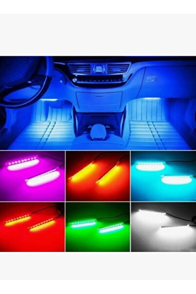 EŞDEĞER 12 Led Ayak Altı Led Lamba Kumandalı Sese Duyarlı RGB Araç İçi Aydınl...