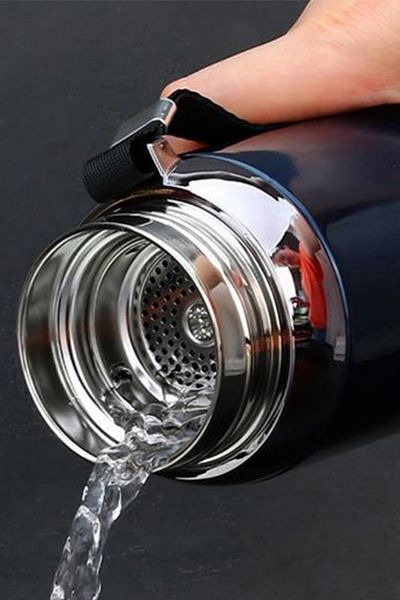 İŞTE BU 1 Liter Stainless Steel Ataturk Signature Printed Thermos |   12 Hours Hot and Cold Keeping |   Durable Structure