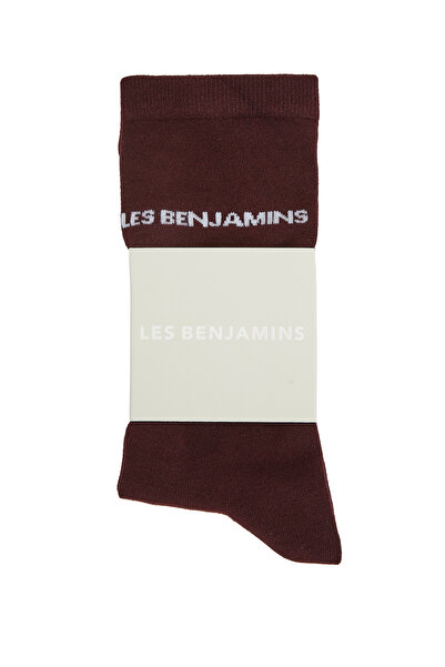 LES BENJAMINS Bordo Erkek Bambu Çorap