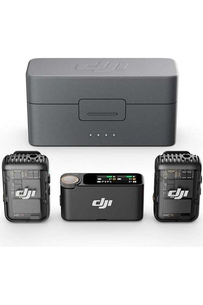 DJI Mic 2 (2 TX + 1 RX + Charging Case), All-In-One Wireless Microphone