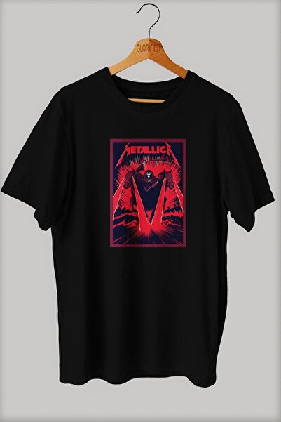 donamod - تي شيرت كبير الحجم مطبوع عليه فرقة موسيقى ميتاليكا (تي شيرت) على طر...