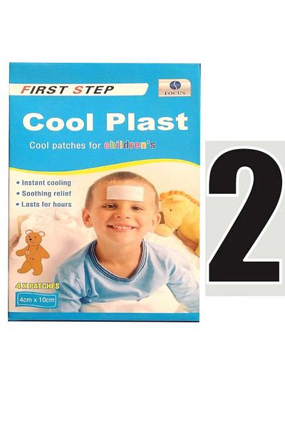 First Step 2 Packs (8) First Step Cooling Patches for Kids Size 4 * 10 cm