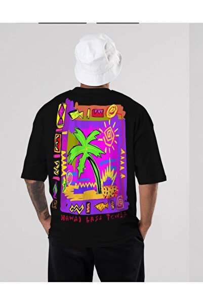 donamod كومباك قطن ممشط فاخر مطبوع عليه هاواي Last Towet 24/1