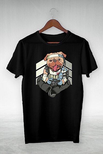 donamod Tricou unisex negru pentru consolă de jocuri Special Operations Polic...