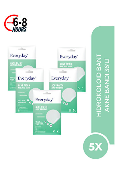 EveryDay Akne Bandı & Yatıştırıcı Bant 36*5 (5 li Paket) / Pimple Patch- Hidrokolloid Bant