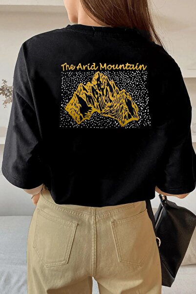 donamod Tricou unisex Relaxed Cut Mountain Oversize