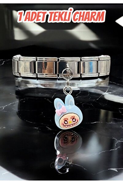 Glanix سحر لابوبو الملون - إكسسوار لطيف متوافق مع سوار سحر إيطالي