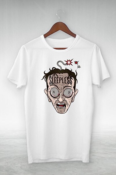 donamod Tricou unisex alb The Man Who Blew His Head To Sleep Ilustrație de de...