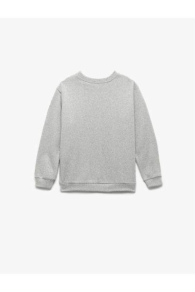 Koton Long Sleeve Crew Neck Printed Sweatshirt