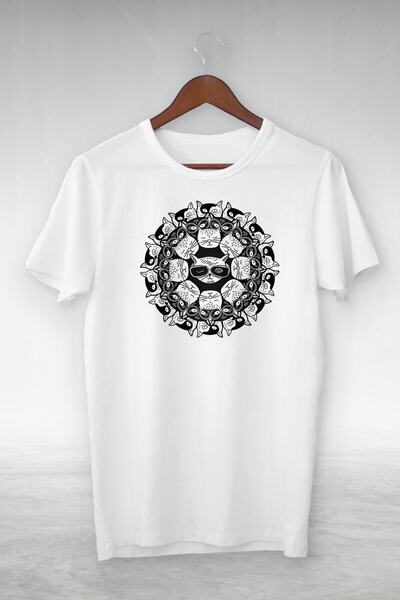 donamod Tricou alb cu mai multe pisici împreună - Tricou cu design VIP Gsc