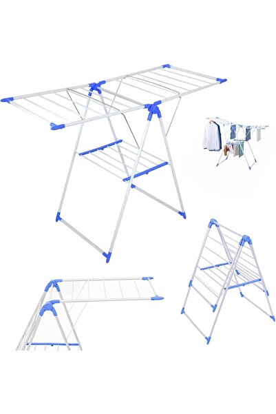 Twinkle Mart Heavy Duty Foldable Clothes Drying Rack with Adjustable Wings