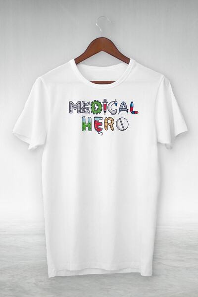 donamod Μπλουζάκι Unisex White Medical Hero με στάμπα Gsc-376